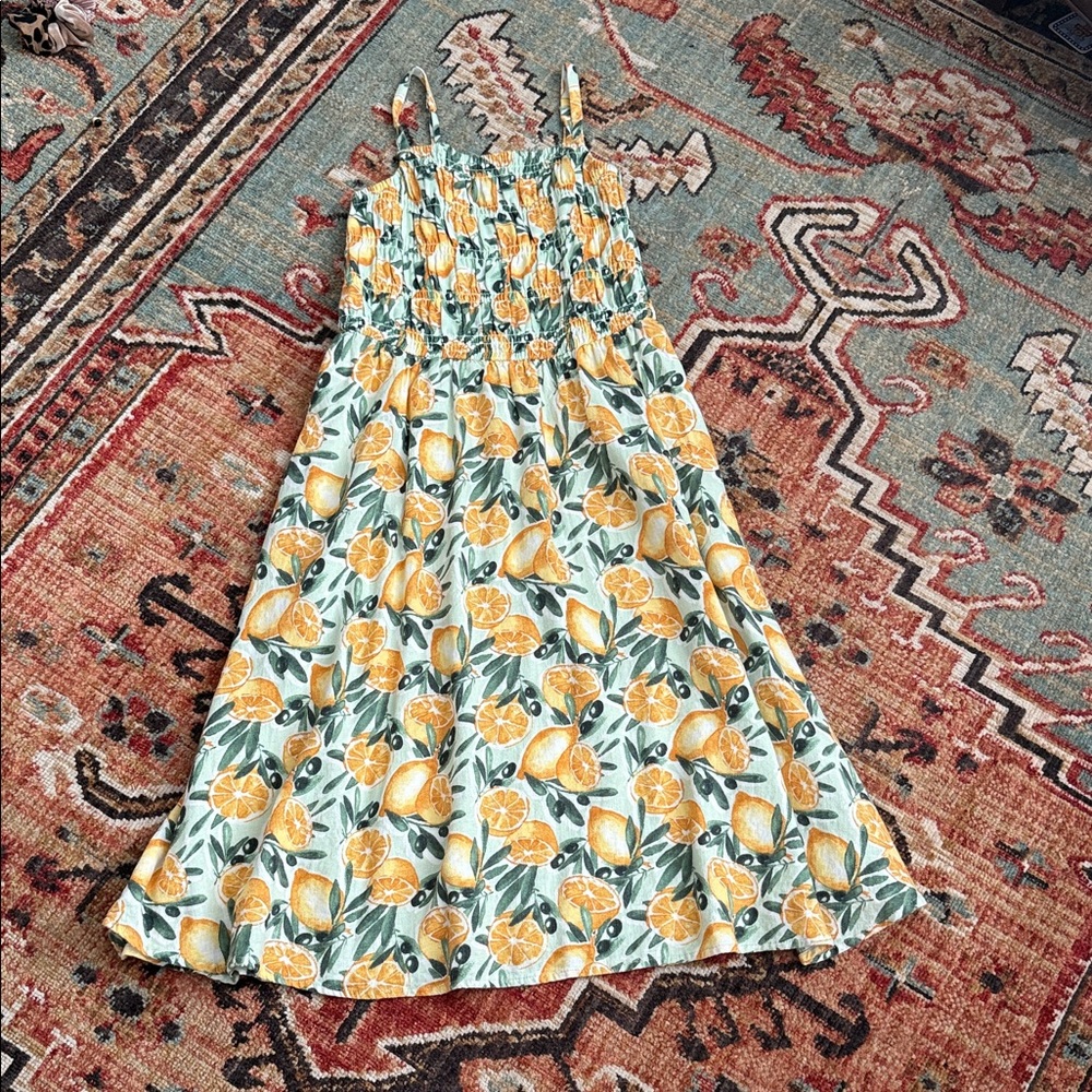 Abercrombie Kids Lemon Print Dress - Yellow and Green